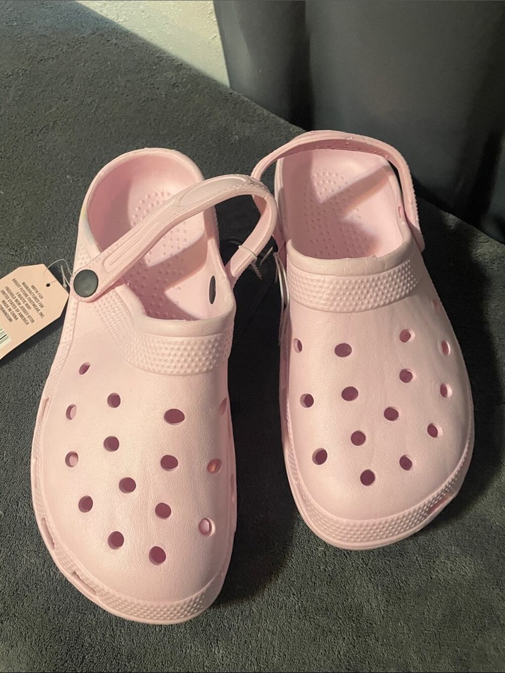 Women’s Pink Slip-On Ventilated Sandals with Adjustable Heel Strap NWOT